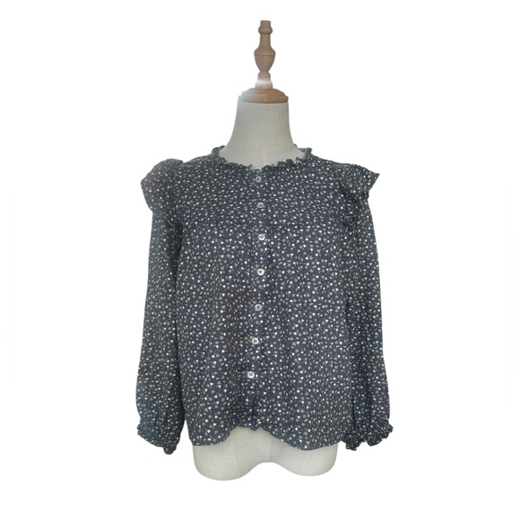 Rylee + Cru Ditsy Roony blouse sz medium - Picture 2 of 10